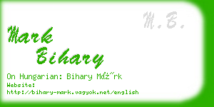 mark bihary business card